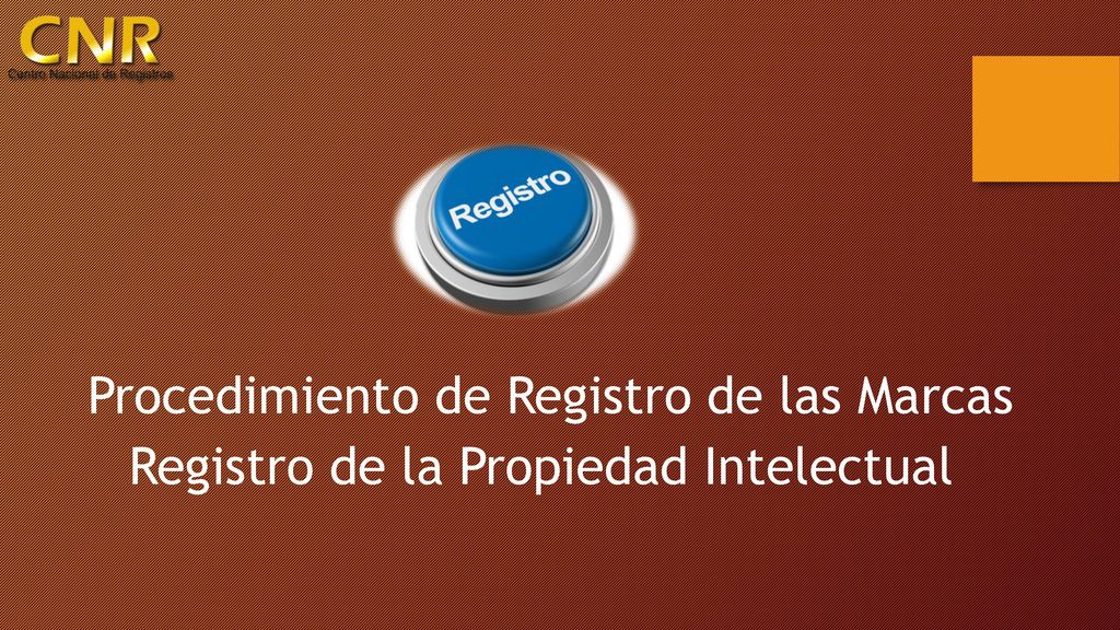 Procedimiento de Registro de las Marcas