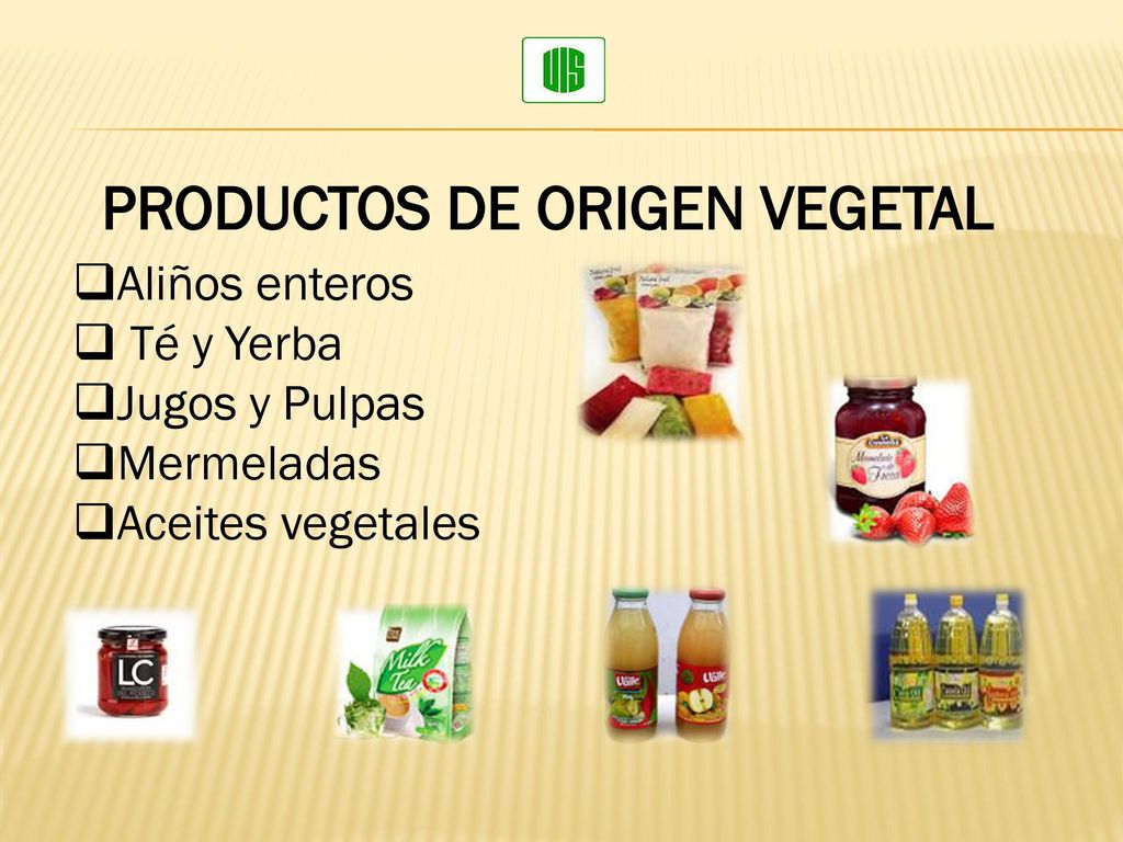 PRODUCTOS DE ORIGEN VEGETAL