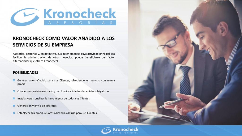 KRONOCHECK COMO VALOR AÑADIDO A LOS SERVICIOS DE SU EMPRESA