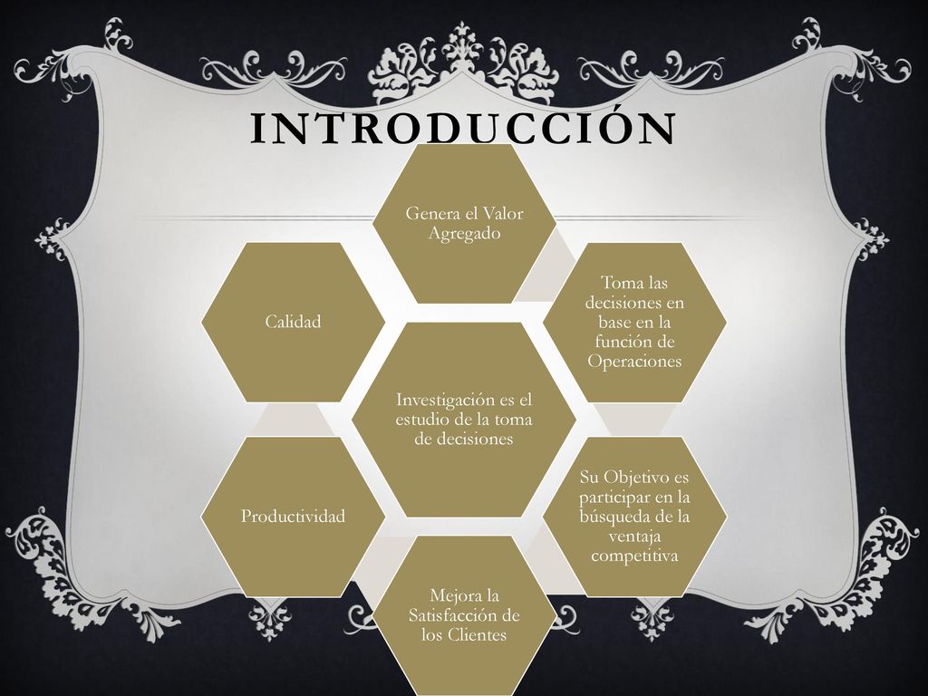 Introducción Investigación es el estudio de la toma de decisiones