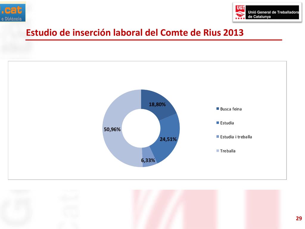 Estudio de inserción laboral del Comte de Rius 2013