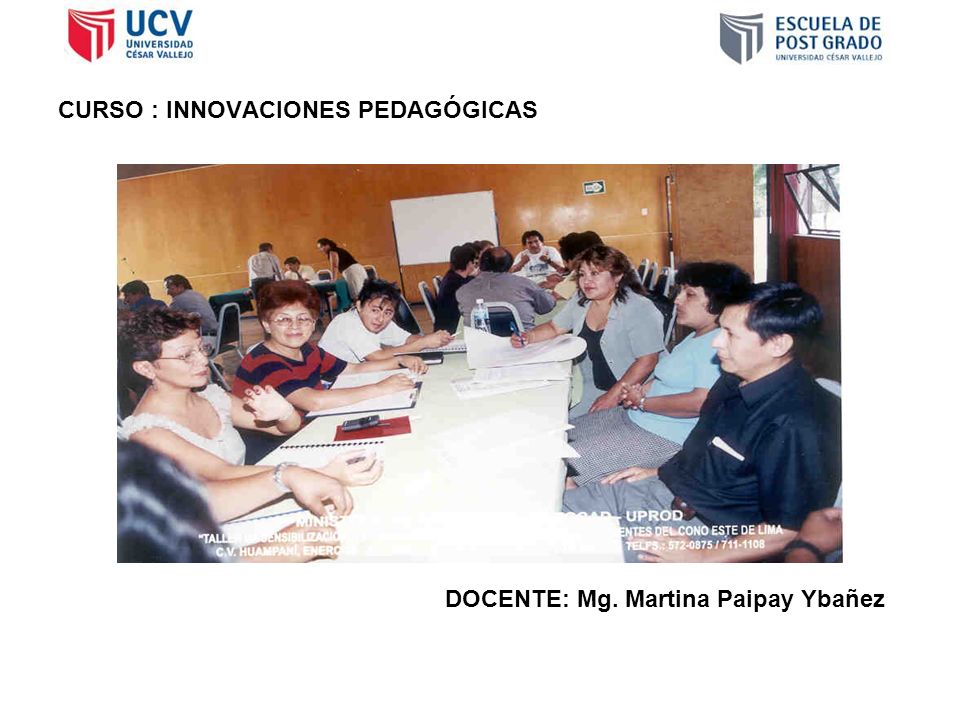 CURSO : INNOVACIONES PEDAGÓGICAS