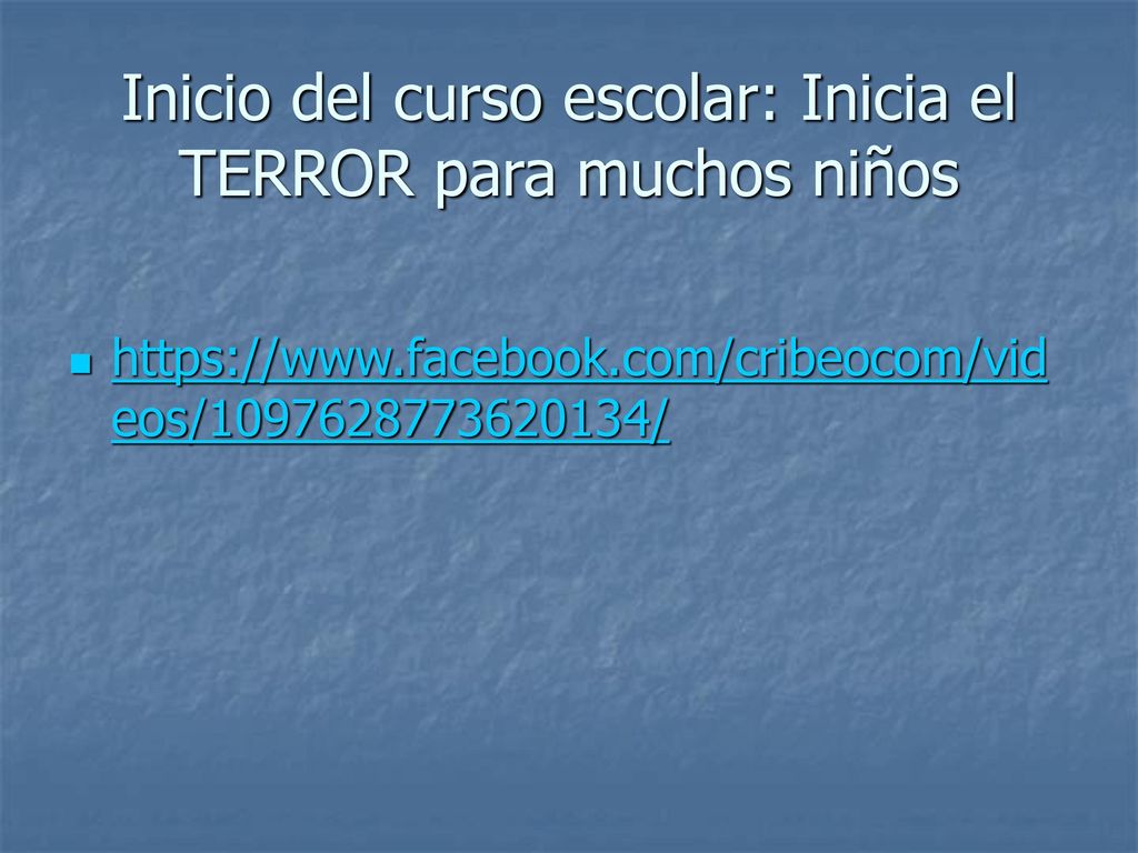 Inicio del curso escolar: Inicia el TERROR para muchos niños