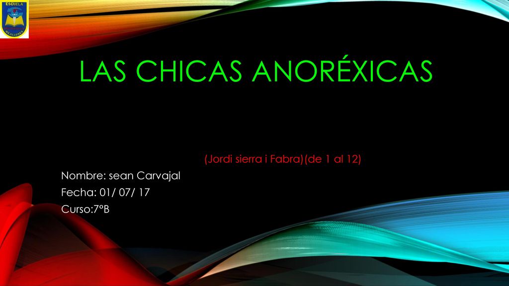 Las chicas anoréxicas (Jordi sierra i Fabra)(de 1 al 12)