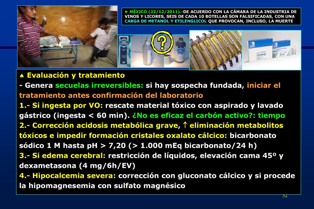 ► MÉXICO (22/12/2011).-DE ACUERDO CON LA CÁMARA DE LA INDUSTRIA DE VINOS Y LICORES, SEIS DE CADA 10 BOTELLAS SON FALSIFICADAS, CON UNA CARGA DE METANOL Y ETILENGLICOL QUE PROVOCAN, INCLUSO, LA MUERTE