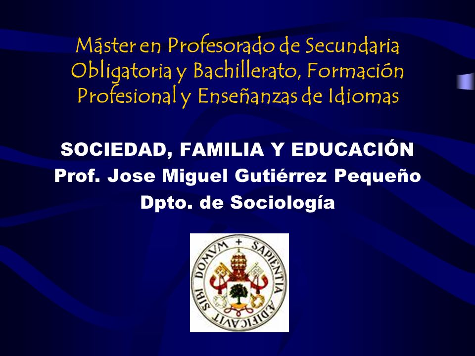Máster en Profesorado de Secundaria Obligatoria y Bachillerato, Formación Profesional y Enseñanzas de Idiomas
