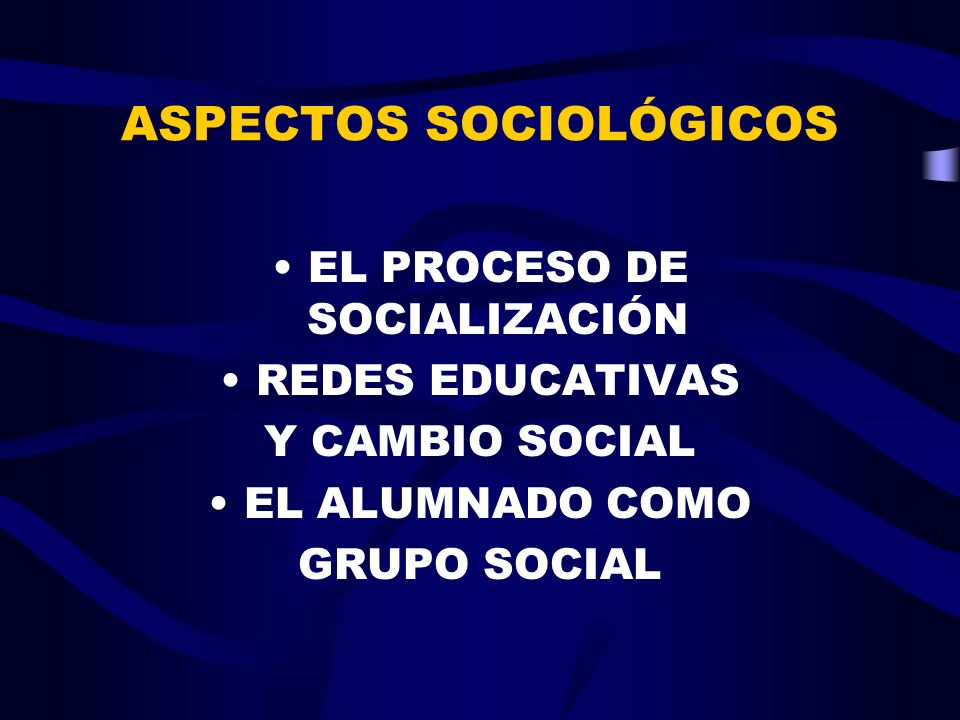 ASPECTOS SOCIOLÓGICOS