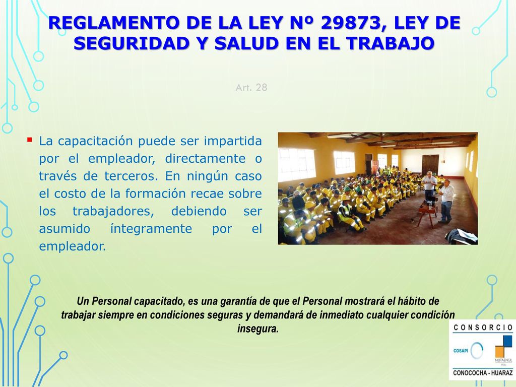 REGLAMENTO DE LA LEY Nº 29873, LEY DE SEGURIDAD Y SALUD EN EL TRABAJO