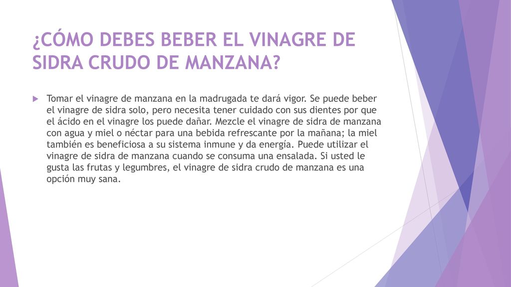 ¿CÓMO DEBES BEBER EL VINAGRE DE SIDRA CRUDO DE MANZANA