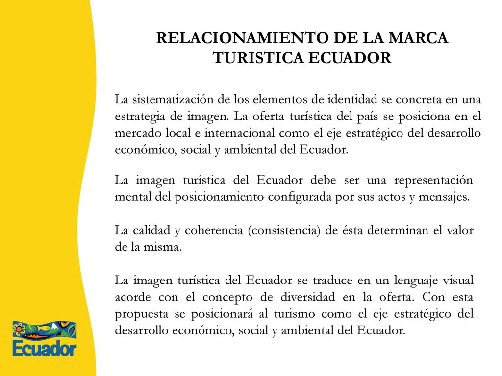 RELACIONAMIENTO DE LA MARCA TURISTICA ECUADOR