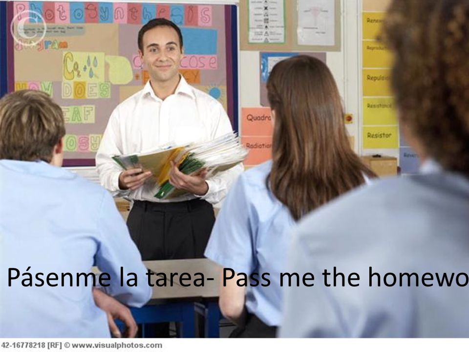 Pásenme la tarea- Pass me the homework