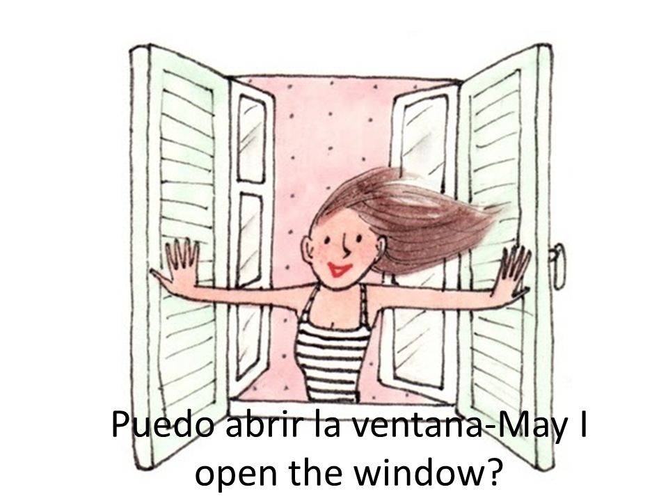 Puedo abrir la ventana-May I open the window