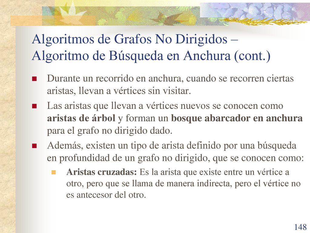 Algoritmos de Grafos No Dirigidos – Algoritmo de Búsqueda en Anchura (cont.)