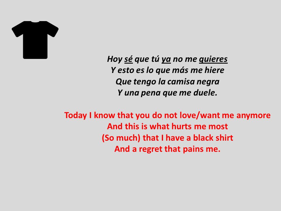 La camisa negra De Juanes. - ppt descargar