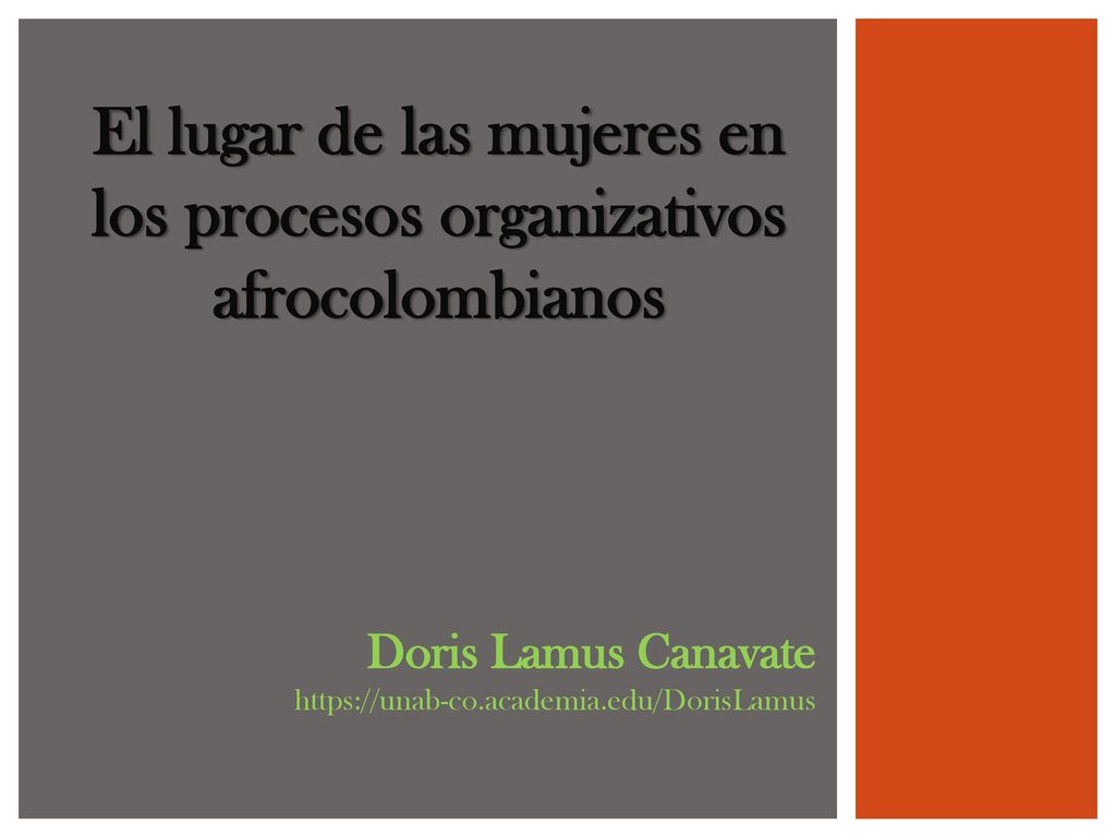 El lugar de las mujeres en los procesos organizativos afrocolombianos