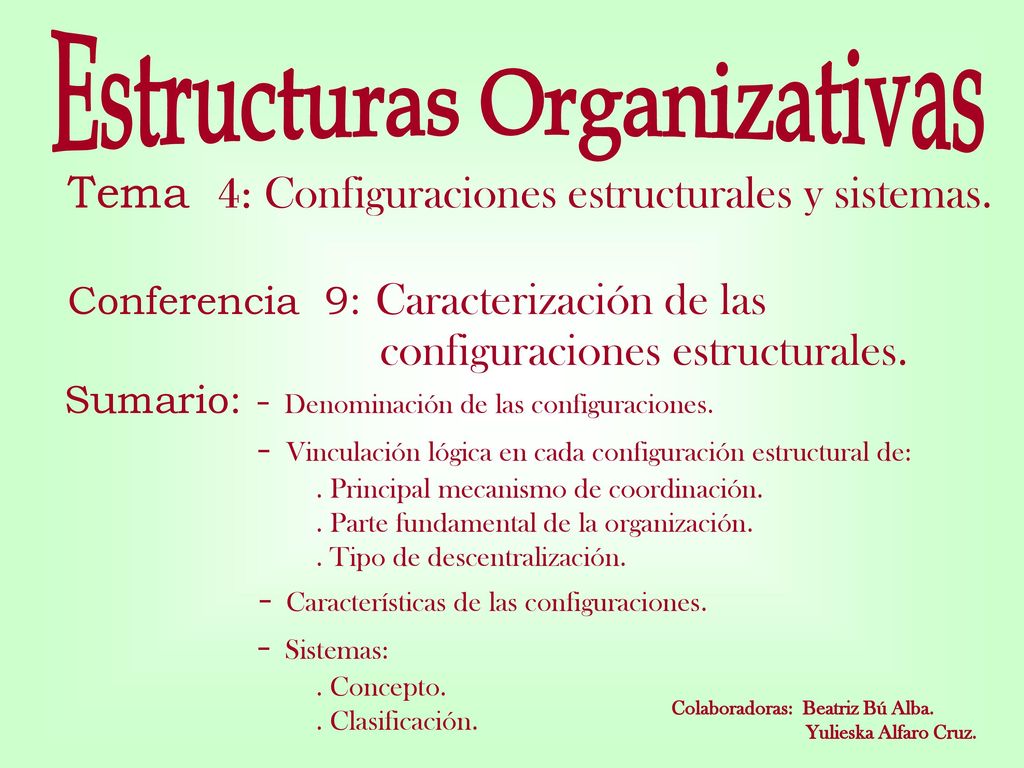 Estructuras Organizativas