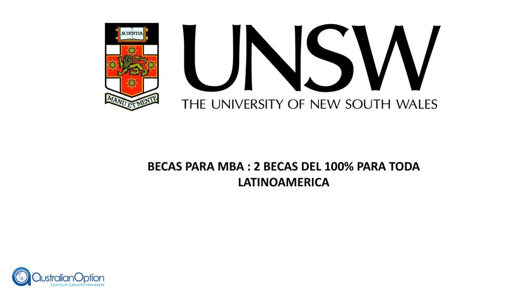 BECAS PARA MBA : 2 BECAS DEL 100% PARA TODA LATINOAMERICA