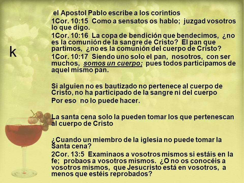 k el Apostol Pablo escribe a los corintios