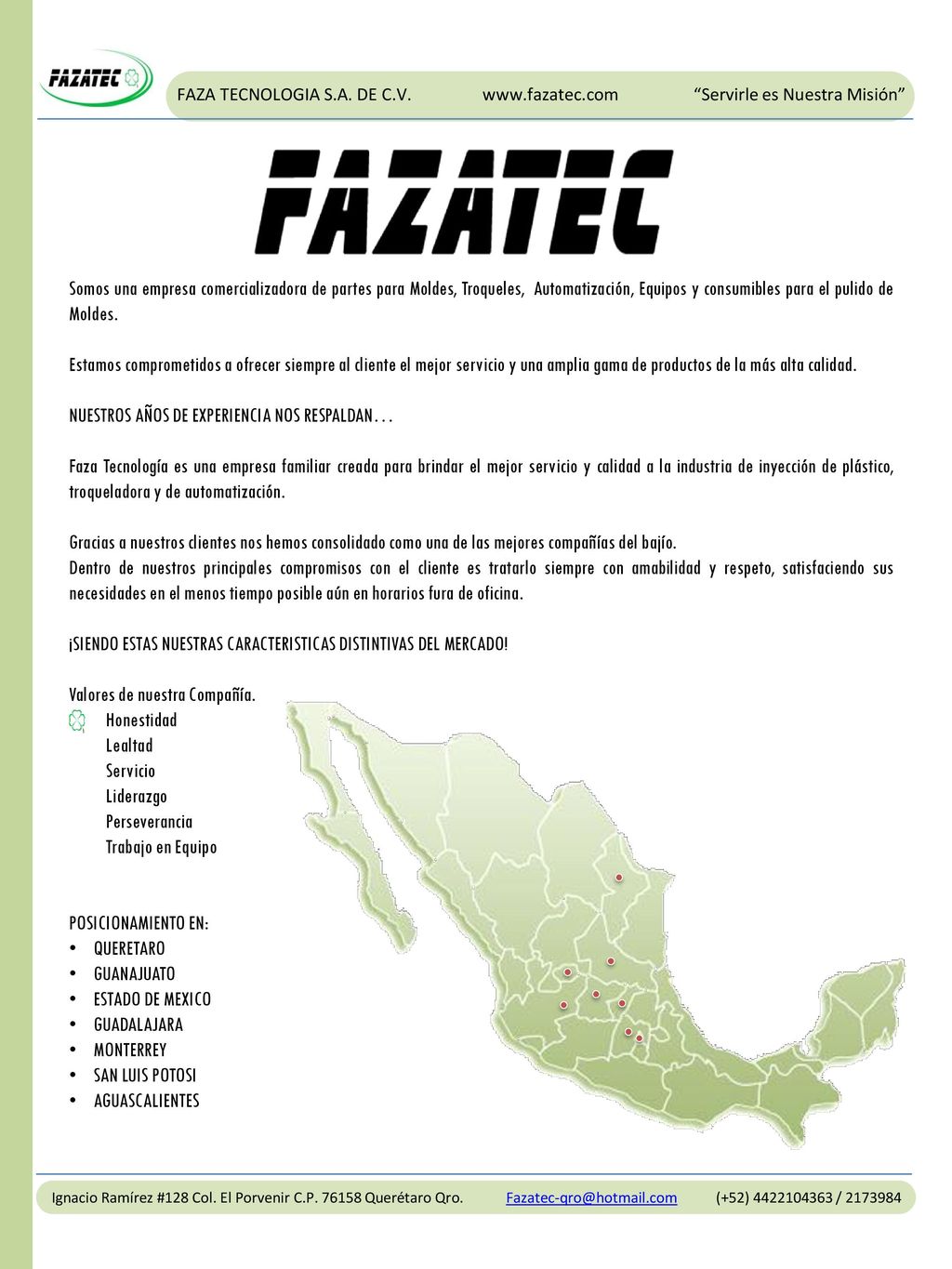 Somos una empresa comercializadora de partes para Moldes, Troqueles, Automatización, Equipos y consumibles para el pulido de Moldes.