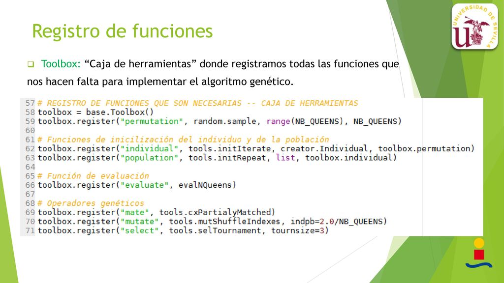 Registro de funciones Toolbox: Caja de herramientas donde registramos todas las funciones que.