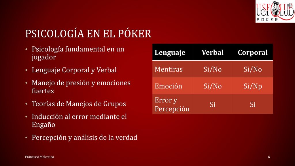 Psicología en el póker Psicología fundamental en un jugador
