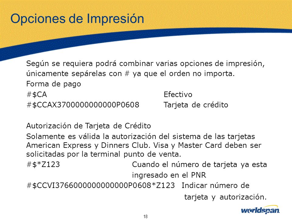 Opciones de Impresión Según se requiera podrá combinar varias opciones de impresión, únicamente sepárelas con # ya que el orden no importa.