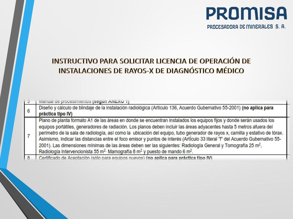 INSTRUCTIVO PARA SOLICITAR LICENCIA DE OPERACIÓN DE INSTALACIONES DE RAYOS-X DE DIAGNÓSTICO MÉDICO