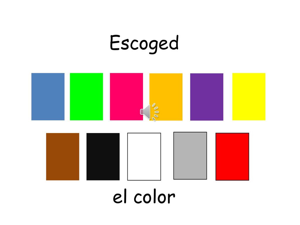 Escoged Choississez means choose el color