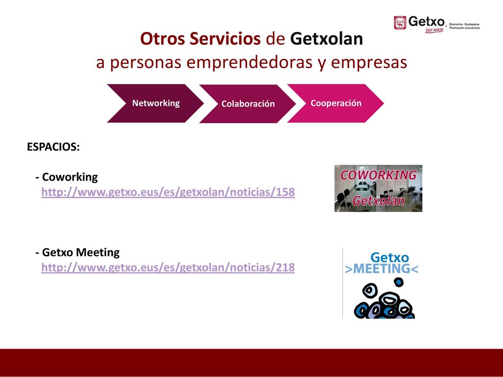 Otros Servicios de Getxolan a personas emprendedoras y empresas