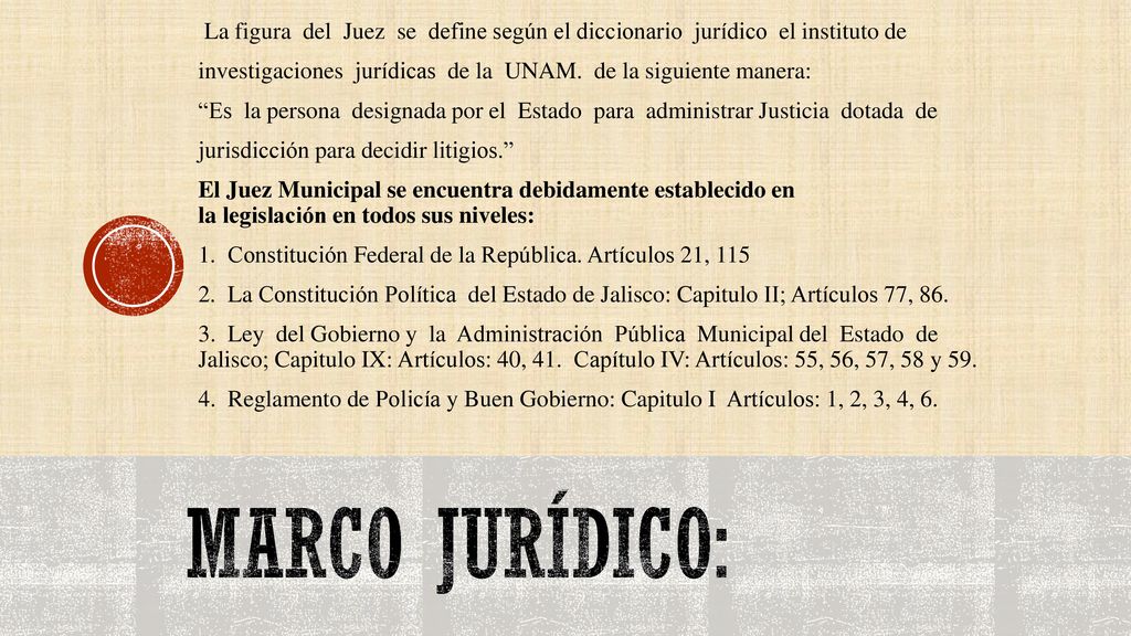 La figura del Juez se define según el diccionario jurídico el instituto de