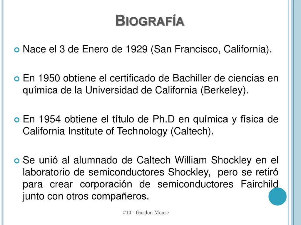 Biografía Nace el 3 de Enero de 1929 (San Francisco, California).
