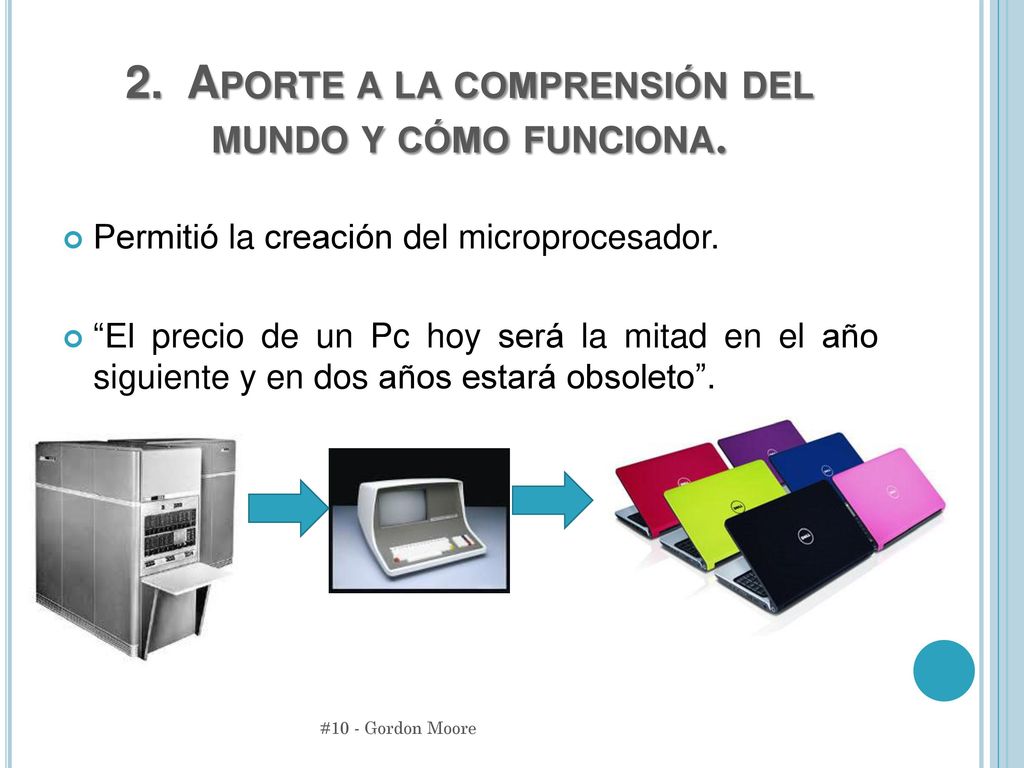2. Aporte a la comprensión del mundo y cómo funciona.