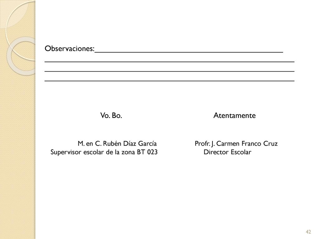 M. en C. Rubén Díaz García Profr. J. Carmen Franco Cruz