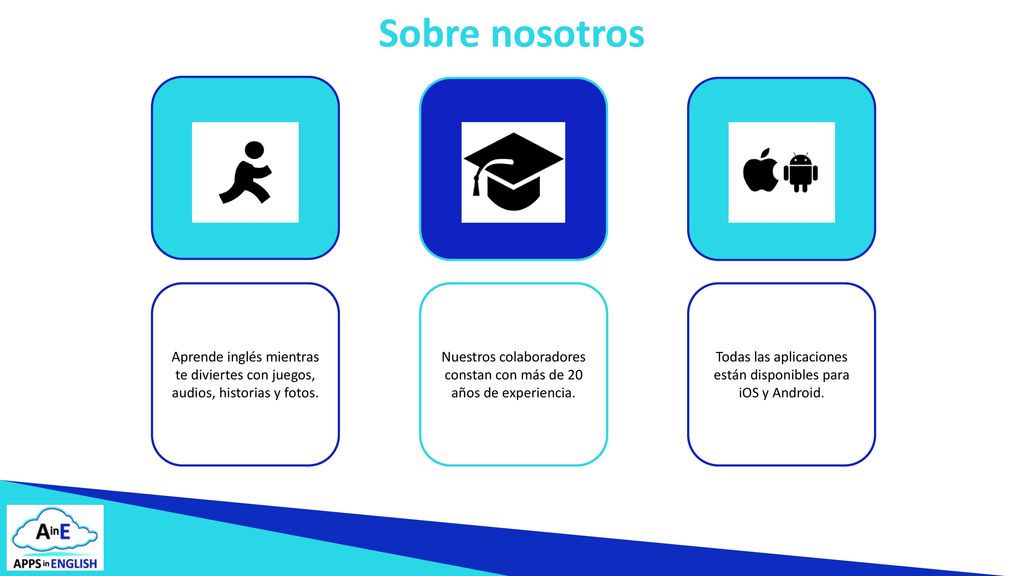 Sobre nosotros Aprende inglés mientras te diviertes con juegos, audios, historias y fotos.