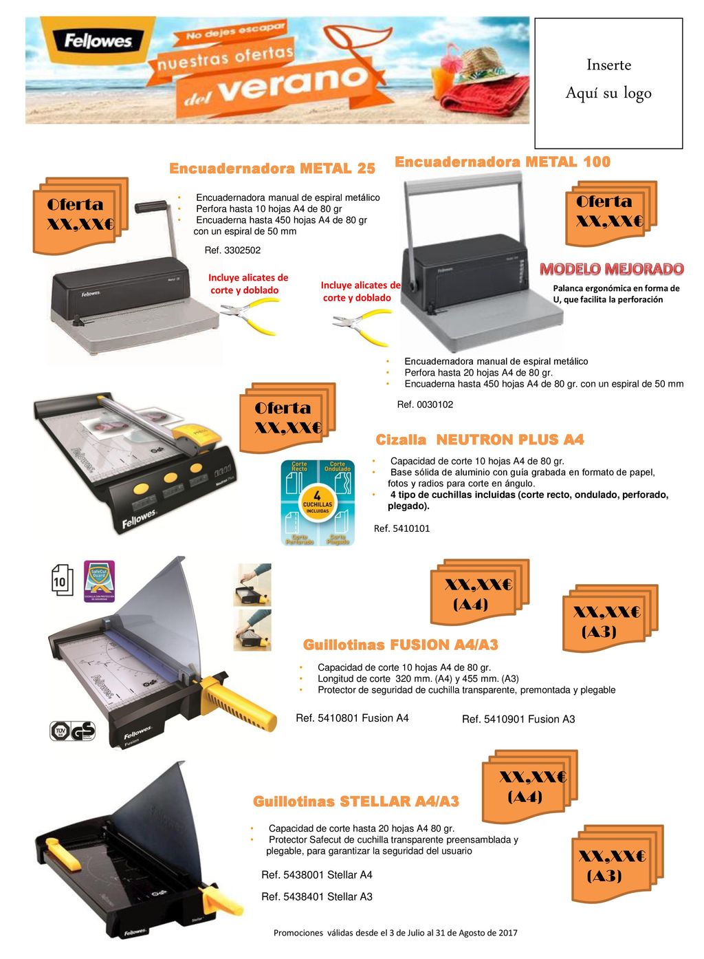 Inserte Aquí su logo Oferta Oferta XX,XX€ XX,XX€ MODELO MEJORADO