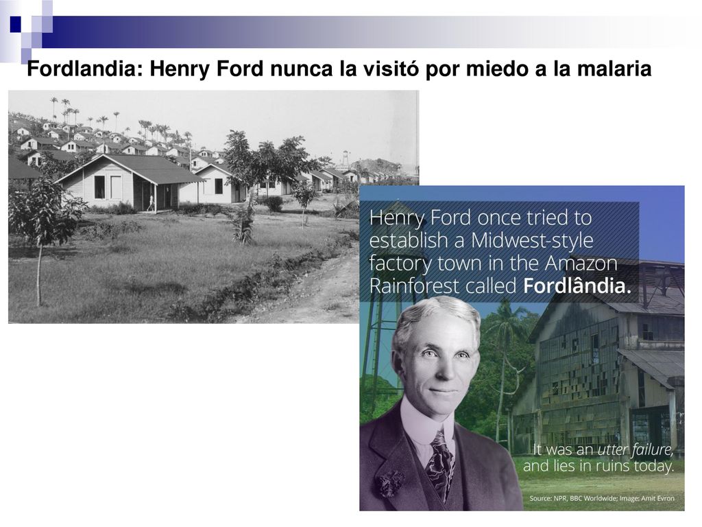 Fordlandia: Henry Ford nunca la visitó por miedo a la malaria
