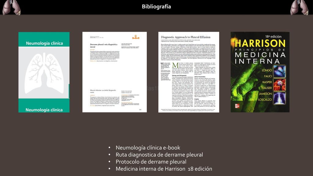 Bibliografía peliculas1linkmega. Neumología clínica e-book. Ruta diagnostica de derrame pleural. Protocolo de derrame pleural.