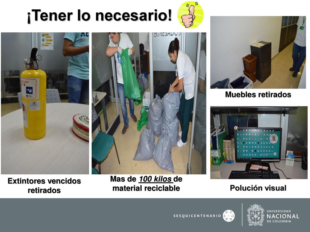 Mas de 100 kilos de material reciclable Extintores vencidos retirados