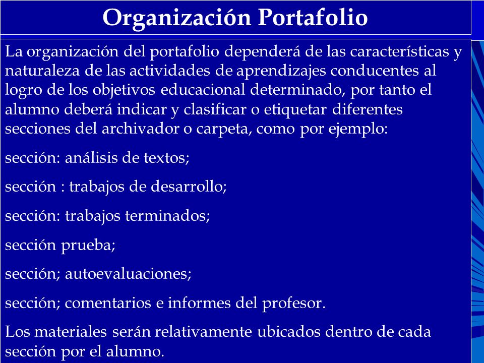 Organización Portafolio