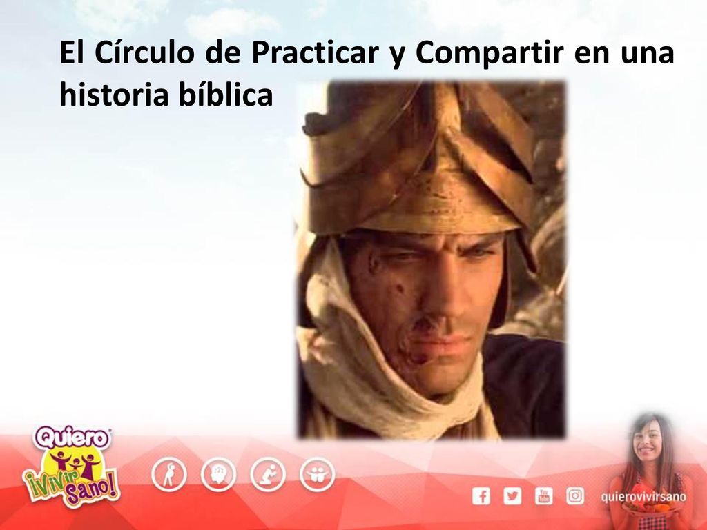El Círculo de Practicar y Compartir en una historia bíblica