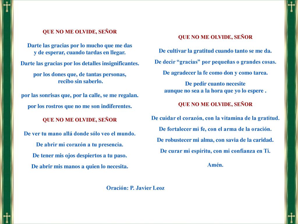 Darte las gracias por lo mucho que me das