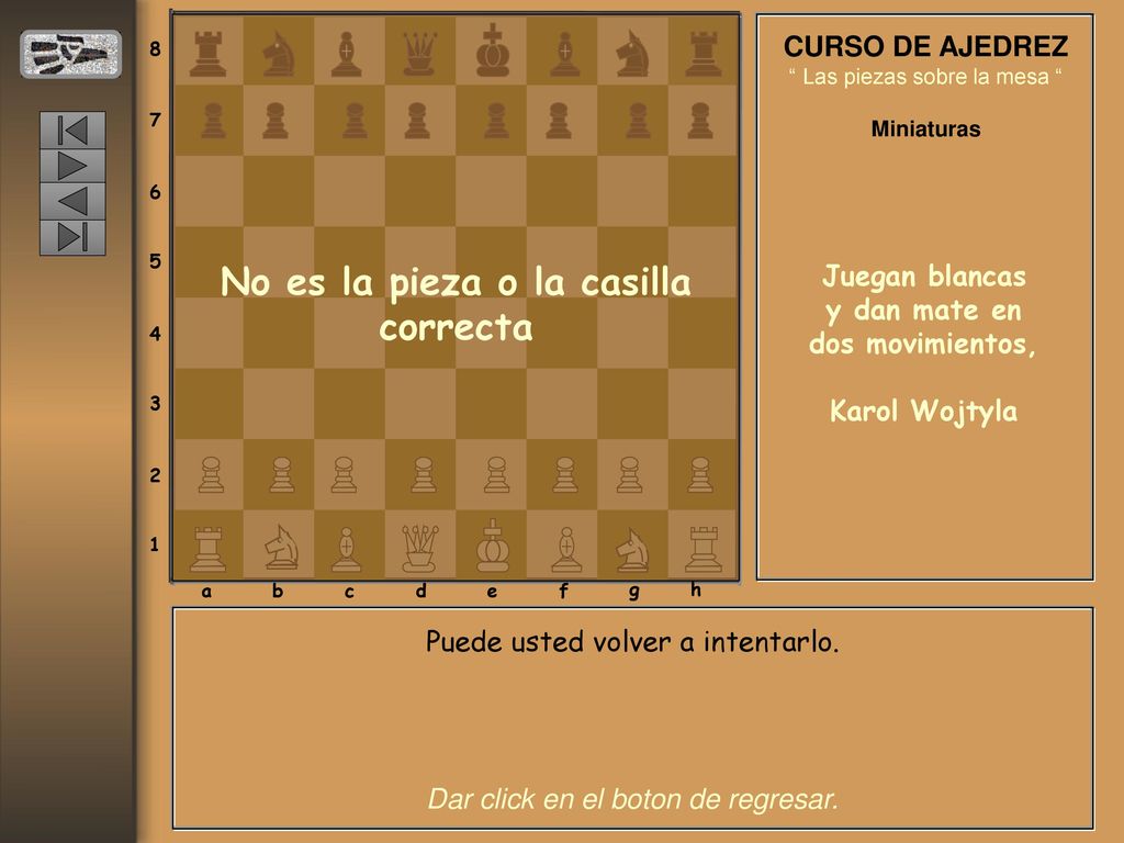 No es la pieza o la casilla correcta