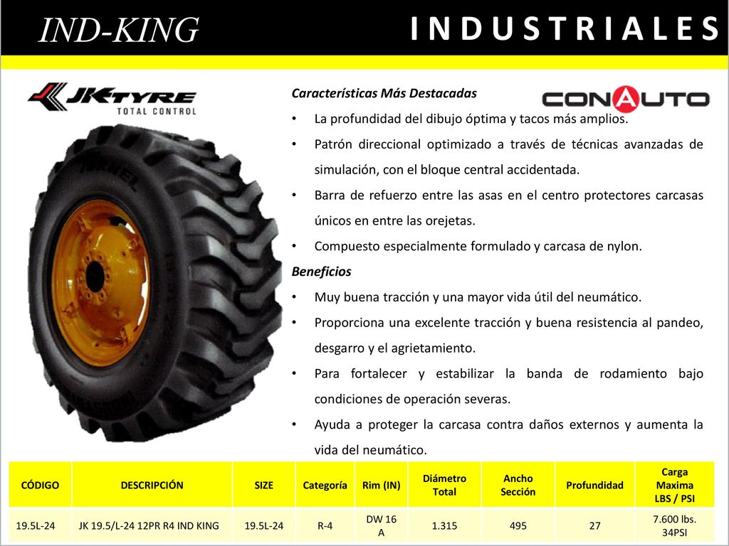 IND-KING I N D U S T R I A L E S Características Más Destacadas