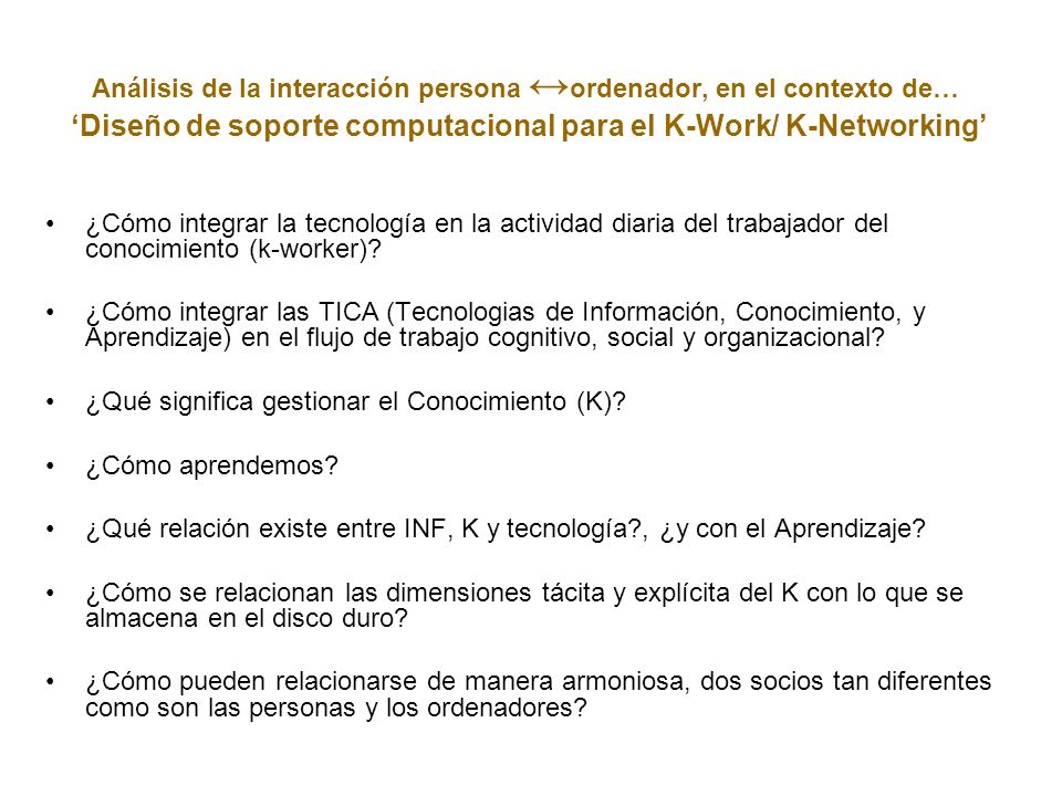 Análisis de la interacción persona ↔ordenador, en el contexto de…