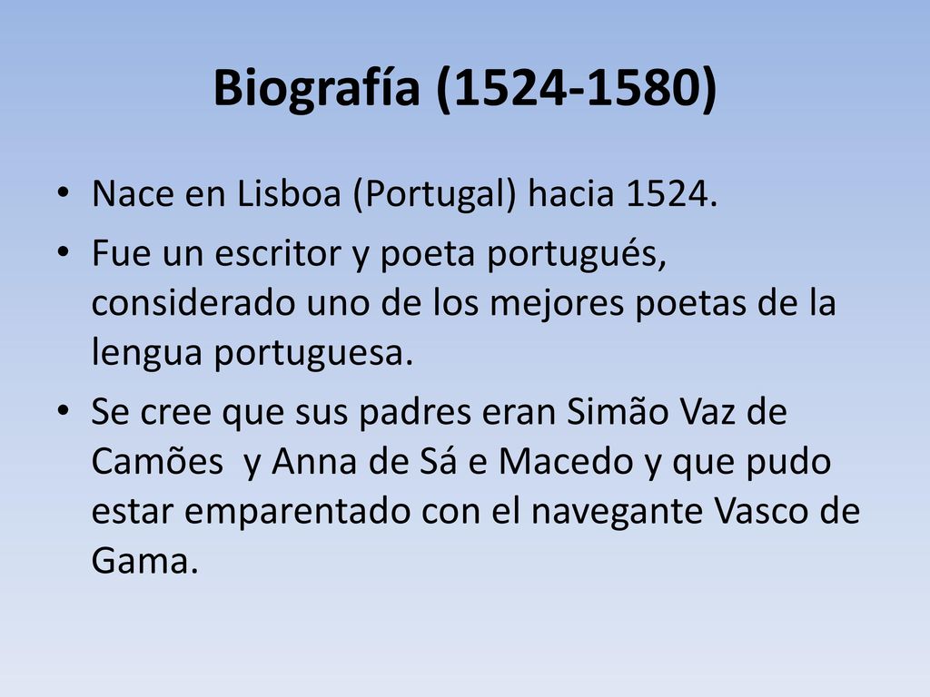 Biografía ( ) Nace en Lisboa (Portugal) hacia 1524.