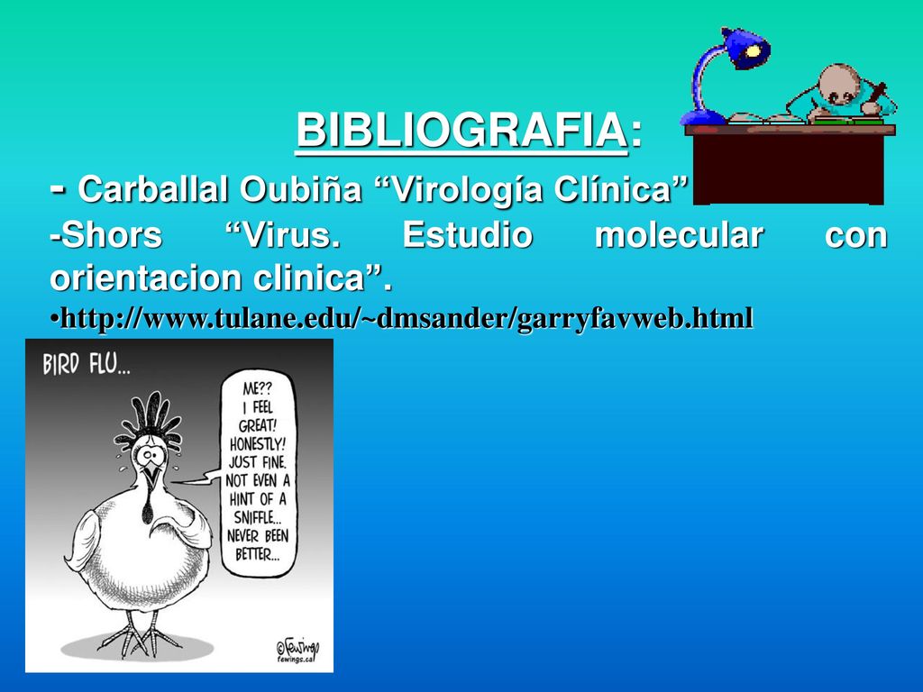 BIBLIOGRAFIA: - Carballal Oubiña Virología Clínica