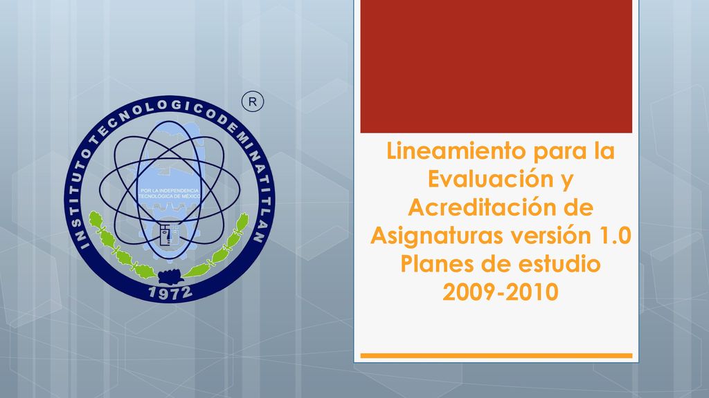 Lineamiento para la Evaluación y Acreditación de Asignaturas versión 1
