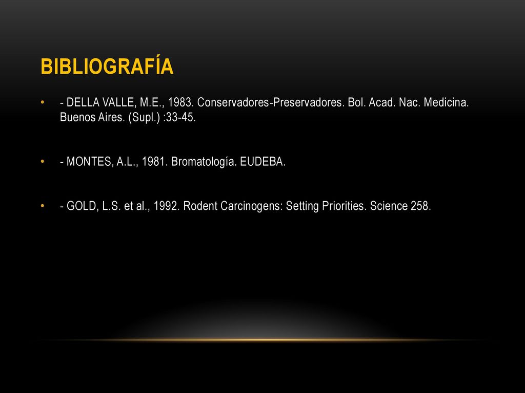 Bibliografía - DELLA VALLE, M.E., Conservadores-Preservadores. Bol. Acad. Nac. Medicina. Buenos Aires. (Supl.) :
