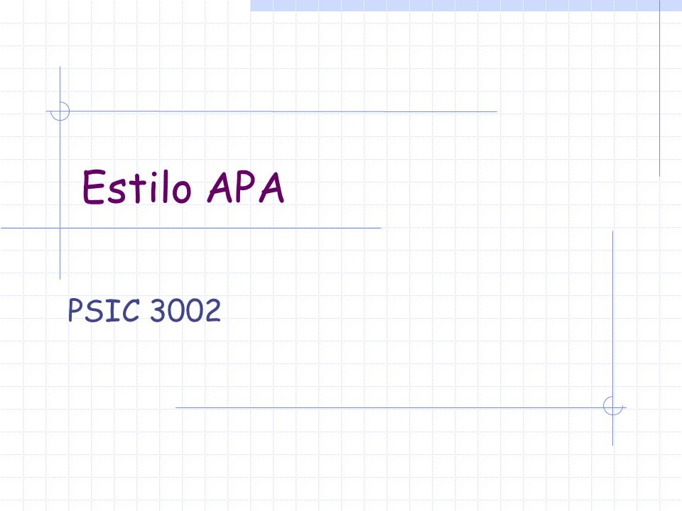 Estilo APA PSIC 3002