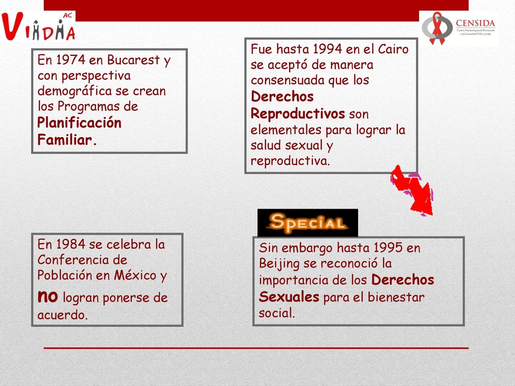 Fue hasta 1994 en el Cairo se aceptó de manera consensuada que los Derechos Reproductivos son elementales para lograr la salud sexual y reproductiva.